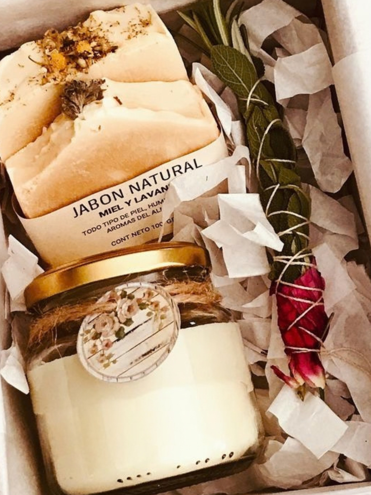 Kit de regalo Miel — Jabón Miel · Vela